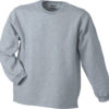 Round Sweat Open Hem - grey heather