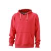 Mens Hoody James & Nicholson - carmine red melange