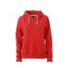 Ladies Hoody James & Nicholson - carmine red melange
