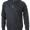 Mens Hooded Jacket James & Nicholson - black