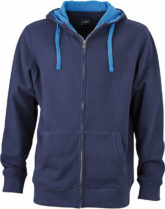 Mens Lifestyle Zip Hoody - navy/cobalt