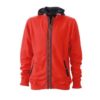 Mens Hoodie -tomato/navy