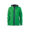 Ladies Hooded Jacket - fern green/navy