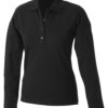Damen Werbeartikel Poloshirt Langarm Elastic - black