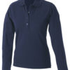 Damen Werbeartikel Poloshirt Langarm Elastic - navy
