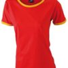 Ladies Flag T James & Nicholson - red/gold yellow