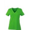 Ladies Stretch V T James & Nicholson - lime green