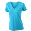 Ladies Stretch V T James & Nicholson - turquoise