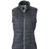 Ladies Hybrid Vest James & Nicholson - black/silver