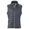 Mens Hybrid Vest James & Nicholson - black/silver