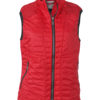 Ladies Lightweight Vest James & Nicholson - indian red/silver