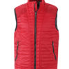Mens Lightweight Vest James & Nicholson - indian red/silver