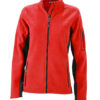 Ladies Workwear Fleece Jacket James & Nicholson - red/black