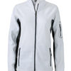 Ladies Workwear Fleece Jacket James & Nicholson - white/carbon