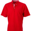 Mens Plain Polo James & Nicholson - red/red white