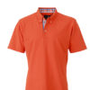 Mens Plain Polo James & Nicholson - dark orangeblue orange white