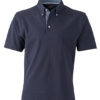 Mens Plain Polo James & Nicholson - navy/light denim