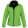 Bedruckbare Damen Soft Shell Jacke Result - vivid green/black