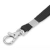 Schlauchband 10 mm mit Karabinerhaken - schwarz