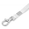 Schlauchband 10 mm mit Karabinerhaken - weiß