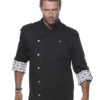 Fashionable Rock Chefs Jacket KARLOWSKY - schwarz vorne
