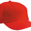 6 Panel Cap Low Profile James & Nicholson - red