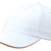 6 Panel Raver Sandwich Cap - white orange