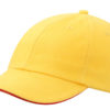 6 Panel Raver Sandwich Cap - goldyellow signalred