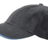 6 Panel Raver Sandwich Cap - graphite aqua