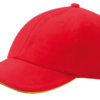 6 Panel Raver Sandwich Cap - signalred goldyellow