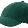 6 Panel Raver Sandwich Cap - darkgreen beige