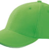 6 Panel Sandwich Cap James & Nicholson - limegreen white