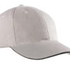 6 Panel Sandwich Cap James & Nicholson - lightgrey black