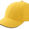 6 Panel Sandwich Cap James & Nicholson - goldyellow navy