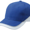 6 Panel Turbo PipingCap James and Nicholson - royal white lightgrey