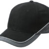 6 Panel Turbo PipingCap James and Nicholson - black darkgrey lightgrey