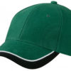 Half Pipe Sandwich Cap James & Nicholson - darkgreen white black