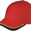 Half Pipe Sandwich Cap James & Nicholson - red white black