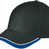 Half Pipe Sandwich Cap James & Nicholson - black white royal