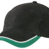 Half Pipe Sandwich Cap James & Nicholson - black white darkgreen