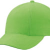 Turned 6 Panel Cap Laminated James & Nicholson - limegreen