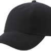 Turned 6 Panel Cap Laminated James & Nicholson - black