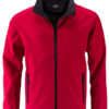 Men's Promo Softshell Jacket James & Nicholson - red black
