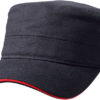 Military Sandwich Cap James & Nicholson - black red