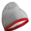 Beanie with Contrasting Border James & Nicholson - lightgrey burgundy