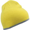 Beanie with Contrasting Border James & Nicholson - yellow lightgrey