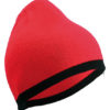 Beanie with Contrasting Border James & Nicholson - red black