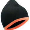 Beanie with Contrasting Border James & Nicholson - black orange