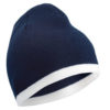 Beanie with Contrasting Border James & Nicholson - navy white