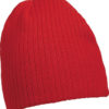 Rib Beanie James & Nicholson - red